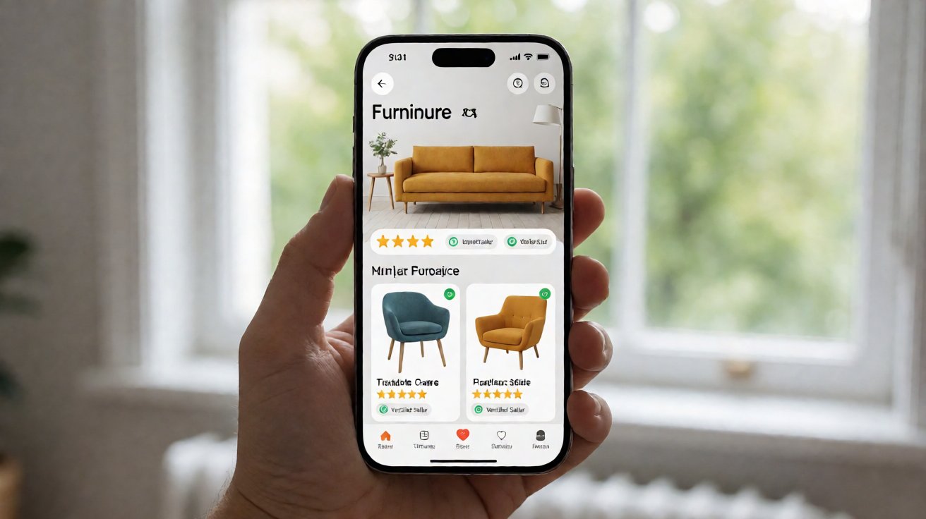 Marketplace furniture online dengan review dan rating