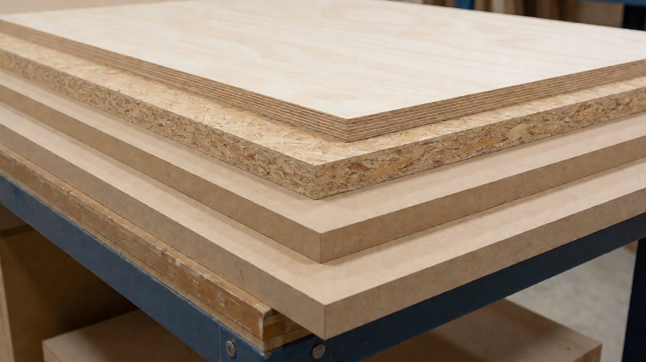 Papan MDF, particle board, dan triplek untuk furniture